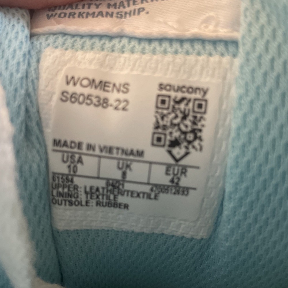 Saucony‎ Hornet Sneaker Shoes Women's 10 Teal White Running - Picture 2 of 7